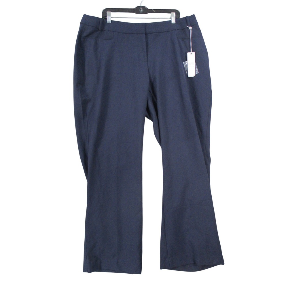 Lane Bryant Tailored Stretch Navy‎ Blue Dress Pants Trousers Womens 18R NWT